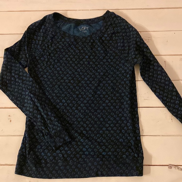 LOFT Tops - LOFT, Like New, Long-Sleeved Blue Shirt- XS